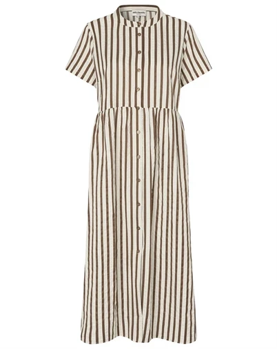 Lollys Laundry - AliyaLI Midi Kjole - Dark Mokka